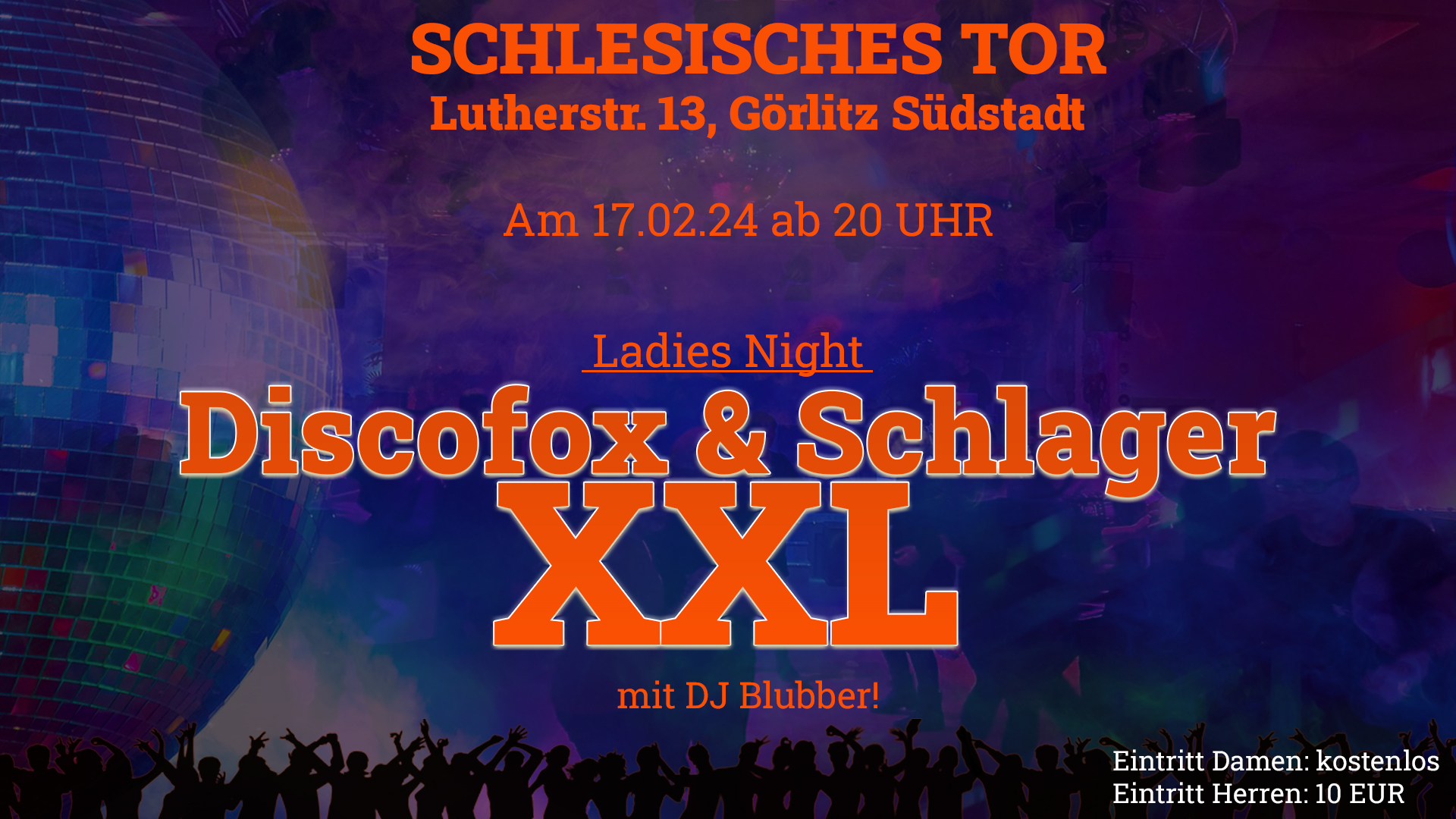 Ladies Night bei Discofox & Schlager XXL – 17.02.24