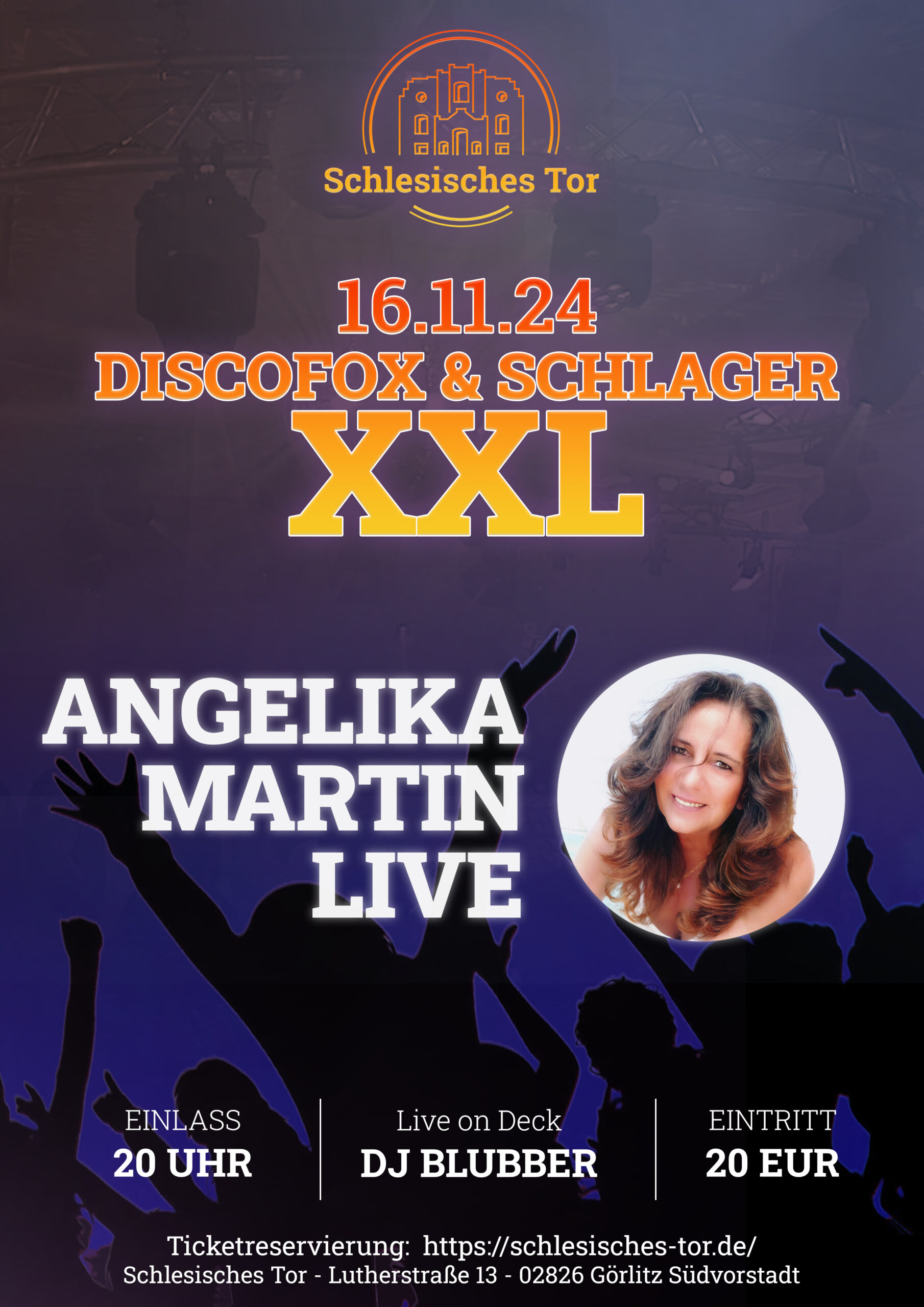 16.11.24 – Discofox & Schlager XXL -ANGELIKA MARTIN LIVE