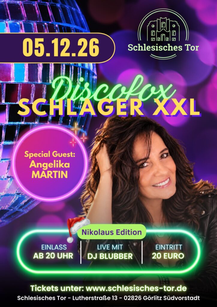 05.12.26 – Discofox & Schlager XXL – Nikolaus Edition - Special Guest: Angelika Martin