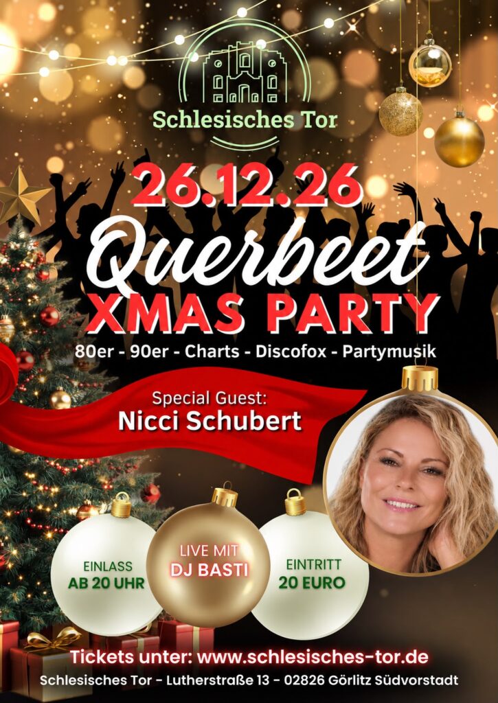 26.12.26 ā DJ Basti: QUERBEET ā XMAS PARTY - Special Guest: Nicci Schubert